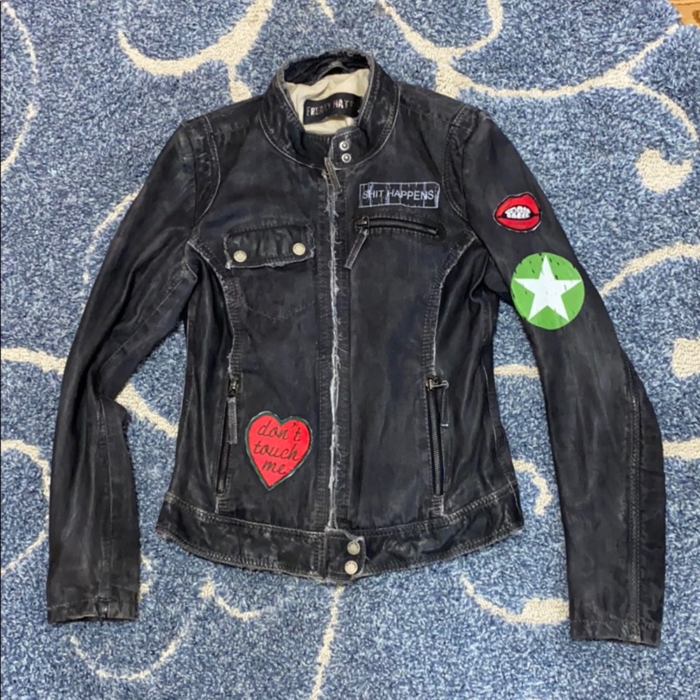 Freaky Nation leather biker jacket